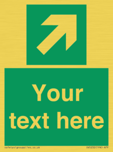 Custom Arrow Top Right Sign